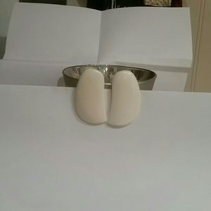 white fashion earrings